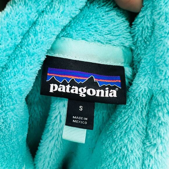 Patagonia Re-Tool Snap-T Fleece Pullover Pale Teal Womens Size Small Cozy Warm - Picture 8 of 10